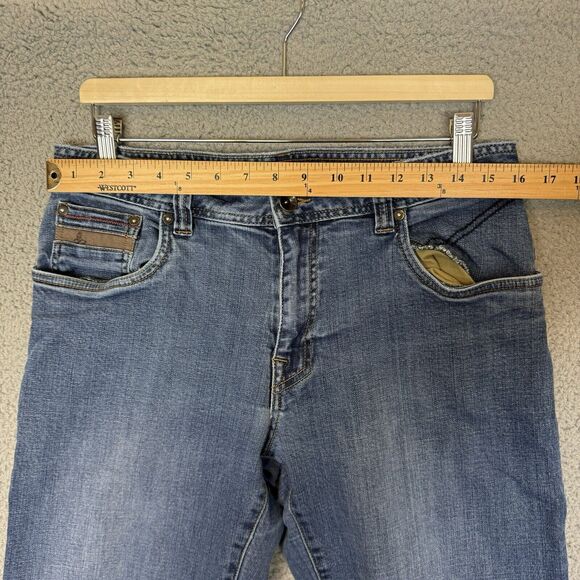 Prana Jeans Mens 33x28 Blue Denim Pockets‎ Outdoor Straight Cotton - Picture 6 of 9